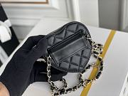 	 Bagsaaa Chanel Heart Belt Bag Black - 11x8.5x5.5cm - 5