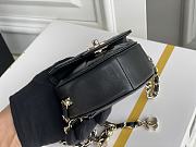 	 Bagsaaa Chanel Heart Belt Bag Black - 11x8.5x5.5cm - 4