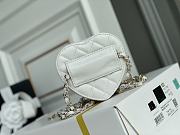 	 Bagsaaa Chanel Heart Belt Bag White - 11x8.5x5.5cm - 2