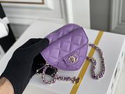 	 Bagsaaa Chanel Heart Belt Bag Purple - 11x8.5x5.5cm - 6