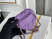 	 Bagsaaa Chanel Heart Belt Bag Purple - 11x8.5x5.5cm - 5