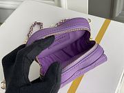 	 Bagsaaa Chanel Heart Belt Bag Purple - 11x8.5x5.5cm - 3
