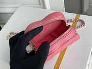 	 Bagsaaa Chanel Heart Belt Bag Pink - 11x8.5x5.5cm - 3
