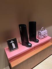 Bagsaaa Givenchy Black Grainedp Leather Long Boots - 1