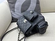 Bagsaaa Chanel Duma Cargo Backpack Black Caviar Leather  - 21.5x19.5x12cm - 2