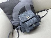 	 Bagsaaa Chanel Duma Cargo Backpack Grey Caviar Leather - 21.5x19.5x12cm - 1