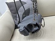 	 Bagsaaa Chanel Duma Cargo Backpack Grey Caviar Leather - 21.5x19.5x12cm - 6