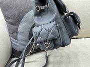 	 Bagsaaa Chanel Duma Cargo Backpack Grey Caviar Leather - 21.5x19.5x12cm - 2