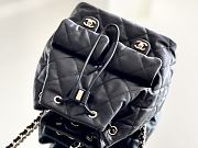 Bagsaaa Chanel Backpack Bucket Lambskin Black Leather - 22x21x13cm - 4