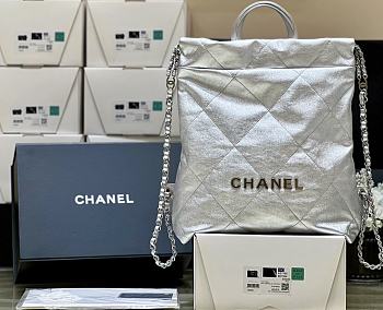 Bagsaaa Chanel 22k silver Backpack - 40x51x9cm