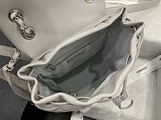 	 Bagsaaa Chanel Urban Spirit Grey Lambskin Leather Silver Hardware - 25X20X10CM - 3