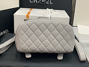 	 Bagsaaa Chanel Urban Spirit Grey Lambskin Leather Silver Hardware - 25X20X10CM - 2