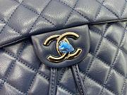 	 Bagsaaa Chanel Urban Spirit Blue Lambskin Leather Gold Hardware - 30X25X15CM - 2