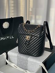 Bagsaaa Chanel Urban Spirit Black Chevron Lambskin Leather Gold Hardware - 25X20X10CM - 2