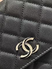 Bagsaaa Chanel WOC Black Caviar Leather With Crystal CC Logo - 19-3-12cm - 3