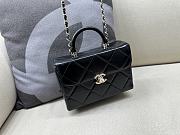 Bagsaaa Chanel Mini Box Bag Shiny Calfskin & Gold-Tone Metal Black - 19x8x13.5cm - 6