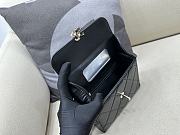 Bagsaaa Chanel Mini Box Bag Shiny Calfskin & Gold-Tone Metal Black - 19x8x13.5cm - 5