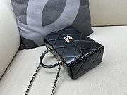 Bagsaaa Chanel Mini Box Bag Shiny Calfskin & Gold-Tone Metal Black - 19x8x13.5cm - 4