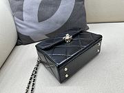 Bagsaaa Chanel Mini Box Bag Shiny Calfskin & Gold-Tone Metal Black - 19x8x13.5cm - 3