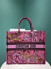 Bagsaaa Dior Large Book Tote Celestial Pink Multicolor Toile de Jouy Voyage Embroidery  - 1