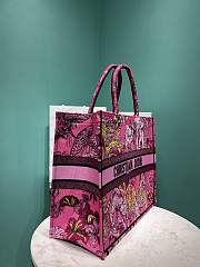 Bagsaaa Dior Large Book Tote Celestial Pink Multicolor Toile de Jouy Voyage Embroidery  - 2