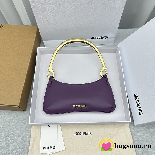 Bagsaaa Jacquemus Le Bisou Mousqueton Shoulder Bag - Purple - 1