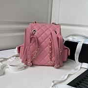 Bagsaaa Chanel Duma Cargo Backpack Pink Caviar Leather - 21.5x19.5x12cm - 3