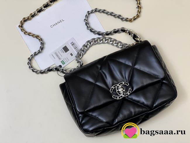 	 Bagsaaa Chanel 19 Flap Bag Silver Hardware 26cm - 1