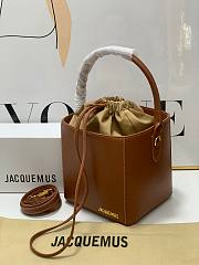 Bagsaaa Jacquemus Bucket Cube Brown Bag - 16*18*17cm - 5