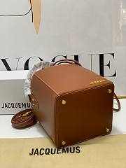 Bagsaaa Jacquemus Bucket Cube Brown Bag - 16*18*17cm - 4