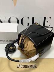 	 Bagsaaa Jacquemus Bucket Cube Black Bag - 16*18*17cm - 5