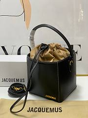 	 Bagsaaa Jacquemus Bucket Cube Black Bag - 16*18*17cm - 4