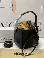 	 Bagsaaa Jacquemus Bucket Cube Black Bag - 16*18*17cm - 2