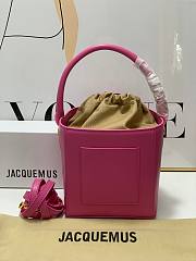 	 Bagsaaa Jacquemus Bucket Cube Pink Bag - 16*18*17cm - 5