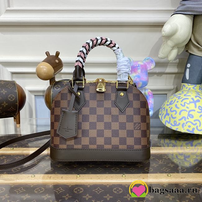 Bagsaaa Louis Vuitton Alma BB Maison Damier Ebene - 23.5 x 17.5 x 11.5 cm  - 1