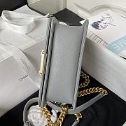 Bagsaaa Chanel Le Boy Top Handle Caviar Grey 20cm - 6