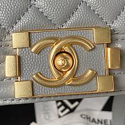 Bagsaaa Chanel Le Boy Top Handle Caviar Grey 20cm - 2