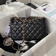 Bagsaaa Chanel Flap Bag with patent line black - 16×23×6cm - 4