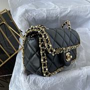 Bagsaaa Chanel Flap Bag Pearl Edge Black - 19*12*7.5cm - 6