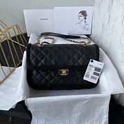 	 Bagsaaa Chanel Flap Bag Shearling Black Bag - 26X15X7.5cm - 1