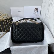 	 Bagsaaa Chanel Flap Bag Shearling Black Bag - 26X15X7.5cm - 5