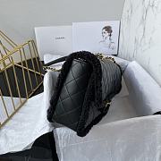 	 Bagsaaa Chanel Flap Bag Shearling Black Bag - 26X15X7.5cm - 4