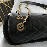 	 Bagsaaa Chanel Flap Bag Shearling Black Bag - 26X15X7.5cm - 3