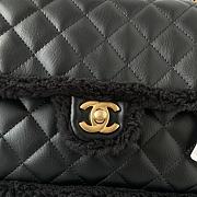 	 Bagsaaa Chanel Flap Bag Shearling Black Bag - 26X15X7.5cm - 2