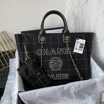 Bagsaaa Chanel Medium Deauville Black Tote 36cm