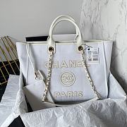 	 Bagsaaa Chanel Medium Deauville White Tote 36cm - 1