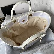 	 Bagsaaa Chanel Medium Deauville White Tote 36cm - 5