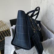 	 Bagsaaa Chanel Medium Deauville Dark Blue Tote 36cm - 4