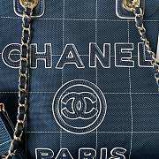 	 Bagsaaa Chanel Medium Deauville Dark Blue Tote 36cm - 2