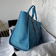 	 Bagsaaa Chanel Medium Deauville Blue Tote 36cm - 5